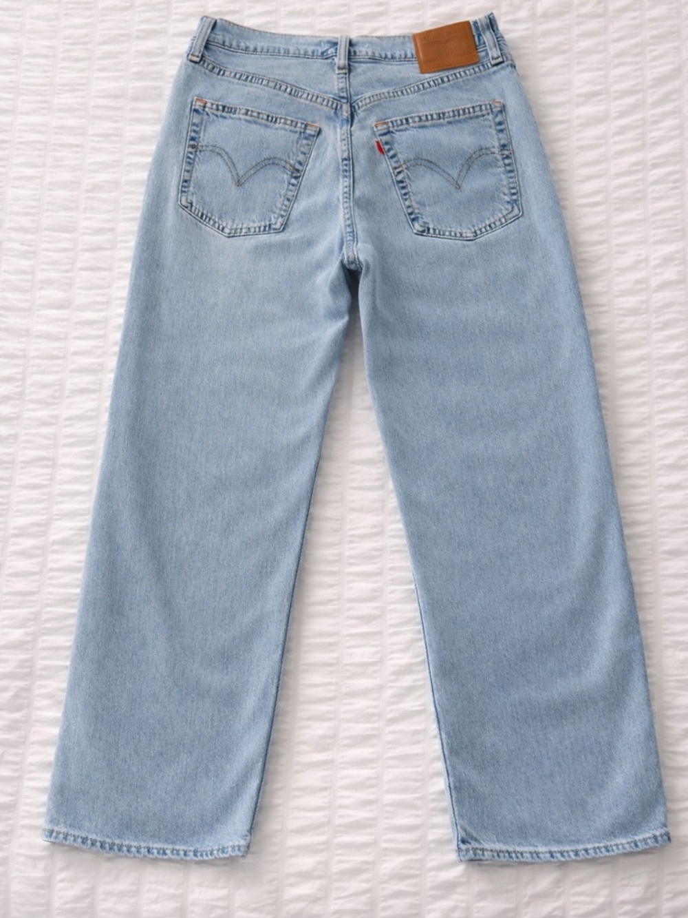 Levi’s Premium Ribcage Straight Ankle Jeans Light Wash High Rise  W28 L29 - Picture 2 of 12